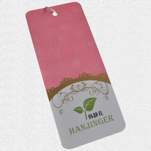 Cardboard hangtag in tangerine QD-HT-0009