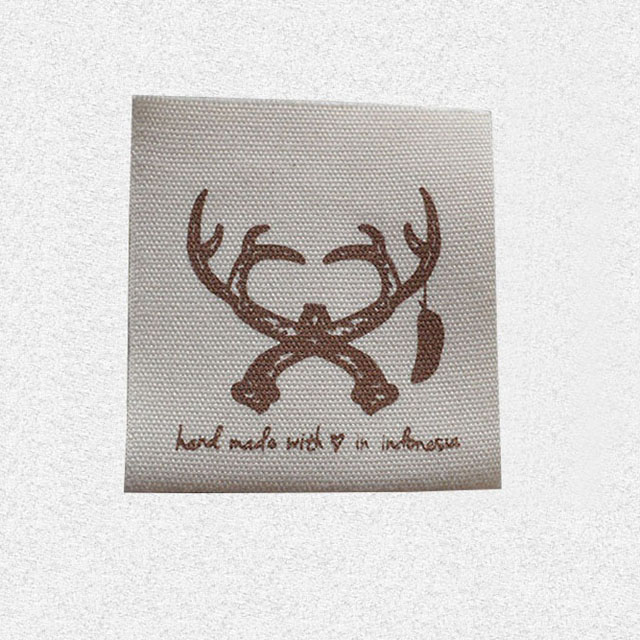 Cotton logo printing label QD-PL-0008