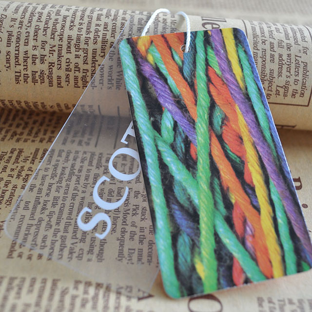Transparent PVC hangtag QD-HT-0041